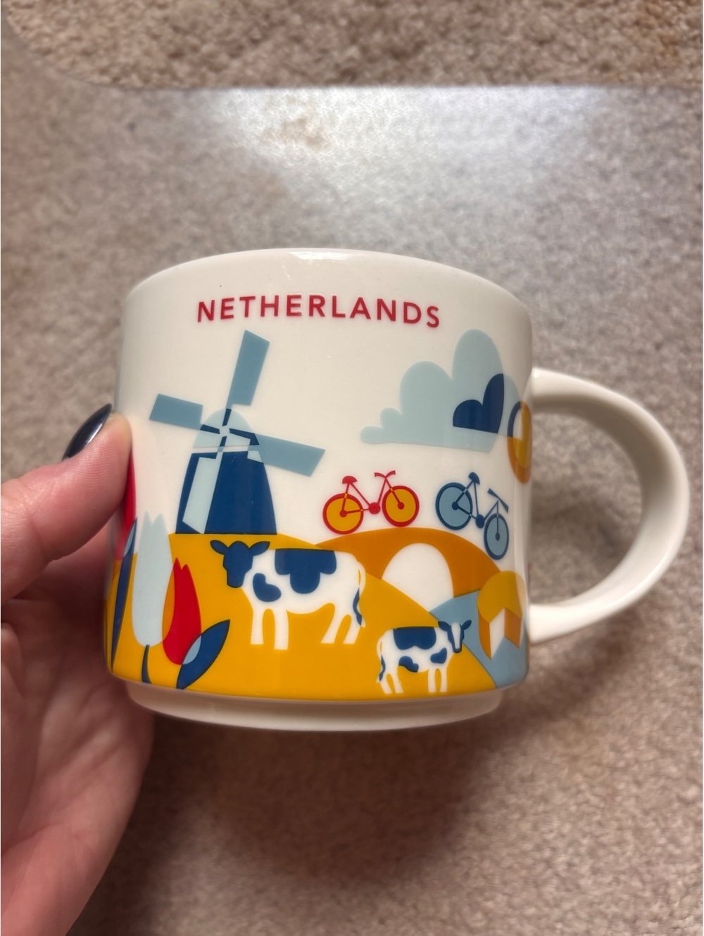2018 Netherlands been there series Starbucks 14 ounce coffee mug blue and white